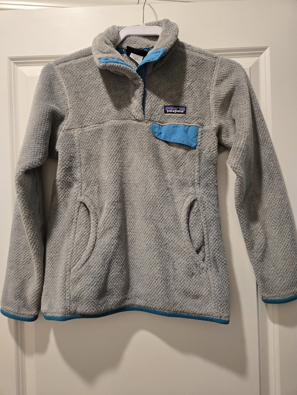 Patagonia Re-Tool Snap-T Fleece Pullover Grey Teal - Size XS